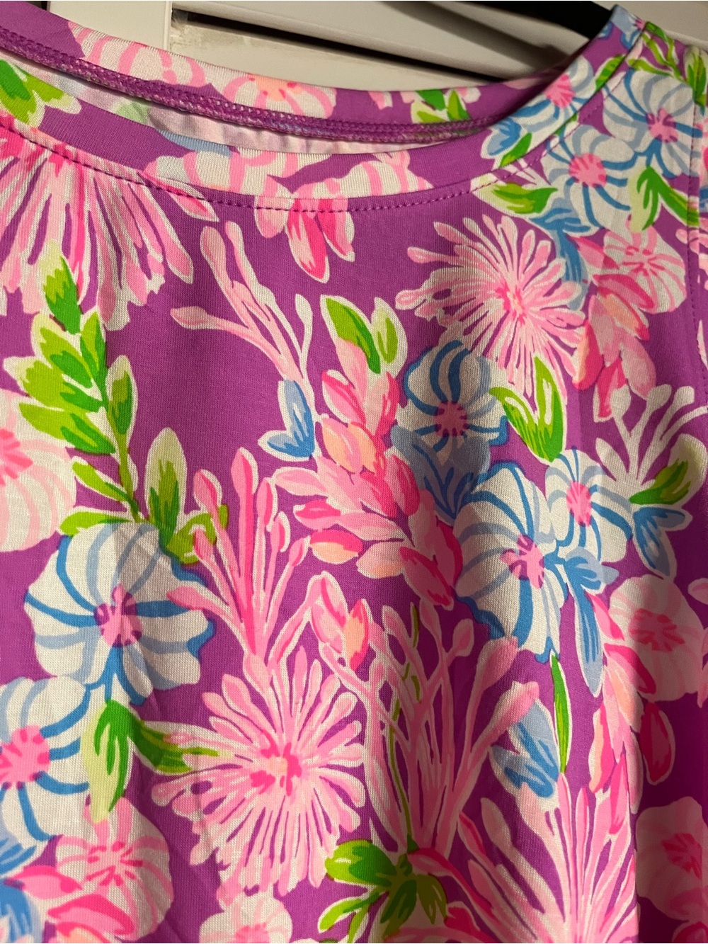 Lilly Pulitzer Luxletics Pink Floral UPF High-Neck Tank - Picture 3 of 6
